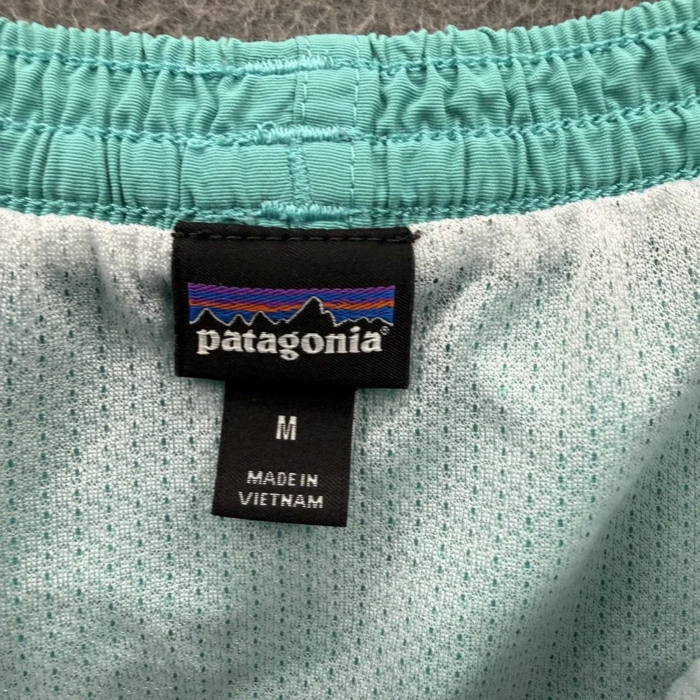 Patagonia Shorts Mens Medium Green Baggies Swim Trunks Mesh Lined Quick Dry